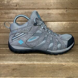 Womens Columbia Hiking Boots Gray Blue Size 9
